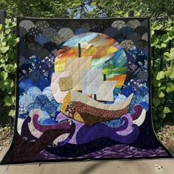 Sailboat Cl16100066Mdq Quilt Blanket and Home Decor