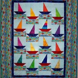 Sailboats Cla1110460Q Quilt Blanket and Home Decor