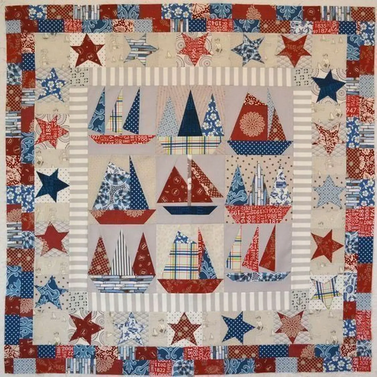 Sailboats Hur Quilt uj and Home Decor