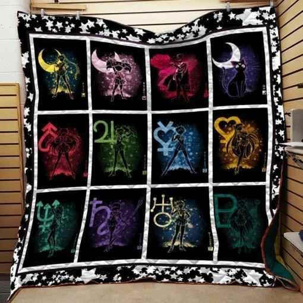 Sailor Moon Dark Art Blanket Th0907 Quilt and Home Decor