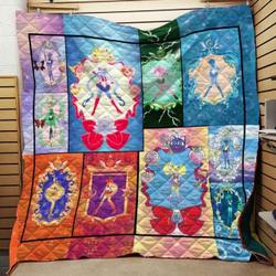 Sailor Moon Pattern Frame Symbolized Blanket Th0509 Quilt and Home Decor