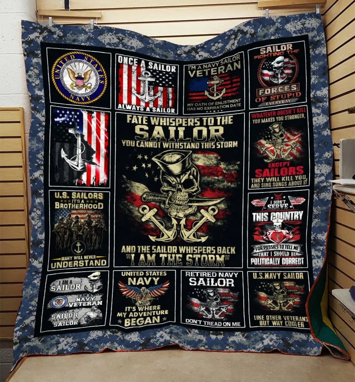 Sailor Navy Veteran Blanket 3D Printing Ntt-Qhn10 Quilt and Home Decor