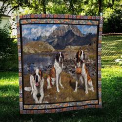 Saint Bernard Friend Quilt Blanket Dhc09122028Dd and Home Decor