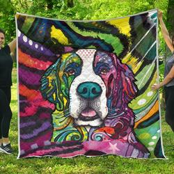 Saint Bernard Premium Quilt - Dean Russo Art and Home Decor