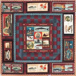 Salmon Pattern Quilt Tdhvp and Home Decor