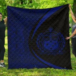 Samoa Coat Of Arms Polynesian Premium Quilt  Circle Style  04 J2  Quilt and Home Decor