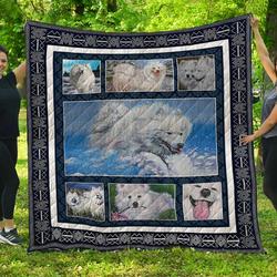 Samoyed Cute White Dog Quilt Blanket Dhc04011469Dd and Home Decor