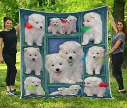 Samoyed Puppy Quilt  Quilt and Home Decor