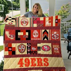 San Francisco 49Ers Quilt Blanket Ver 08 and Home Decor