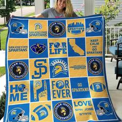 San Jose State Spartans V3 Blanket Th0207 Quilt and Home Decor