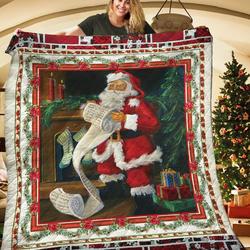 Santa Checking The List TNT191105NH Quilt Blanket and Home Decor
