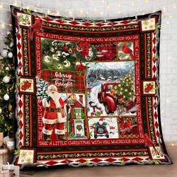 Santa Christmas Dac161103 Quilt Blanket and Home Decor