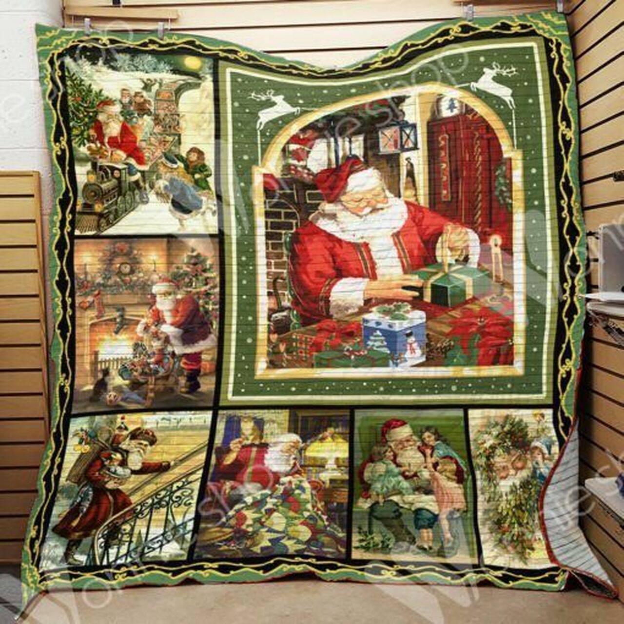 Santa Christmas Hur Quilt Cysihe and Home Decor