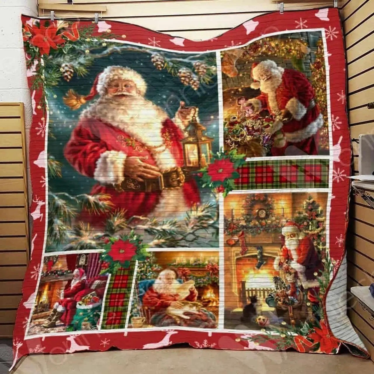 Santa Christmas Hur Quilt pf and Home Decor