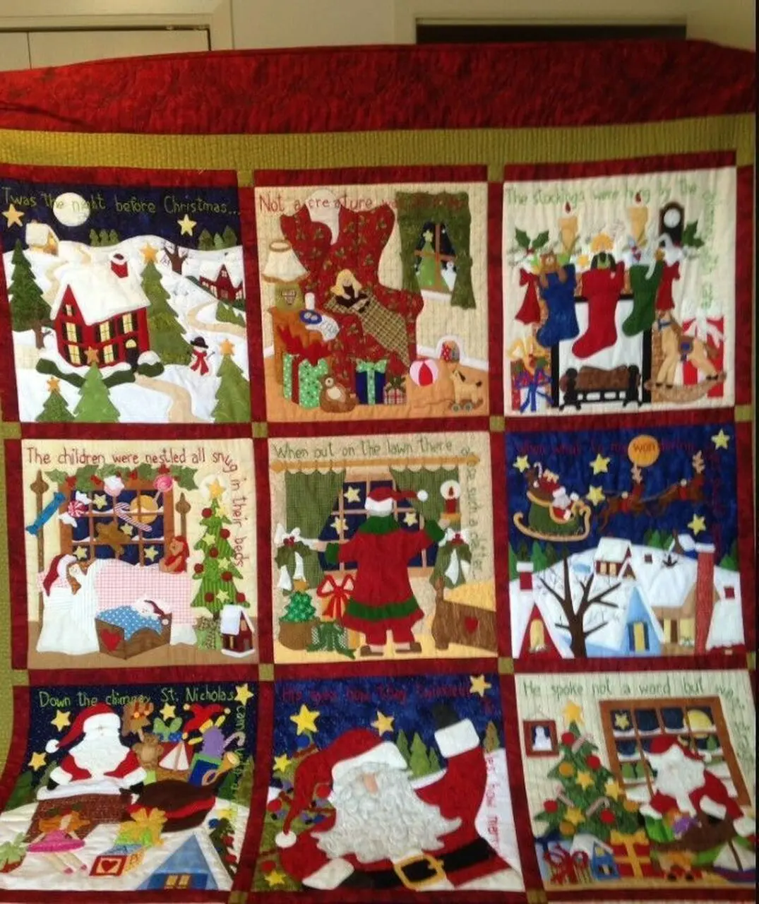 Santa Theme Quilt Tdhwx and Home Decor