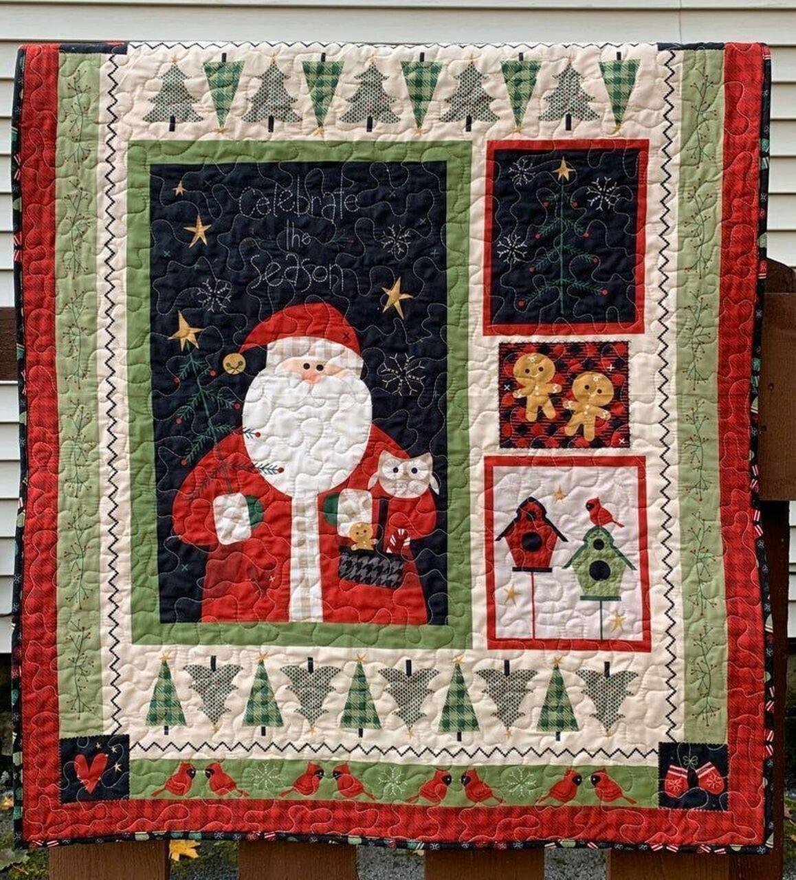 Santa Us Quilt Tdhdv and Home Decor
