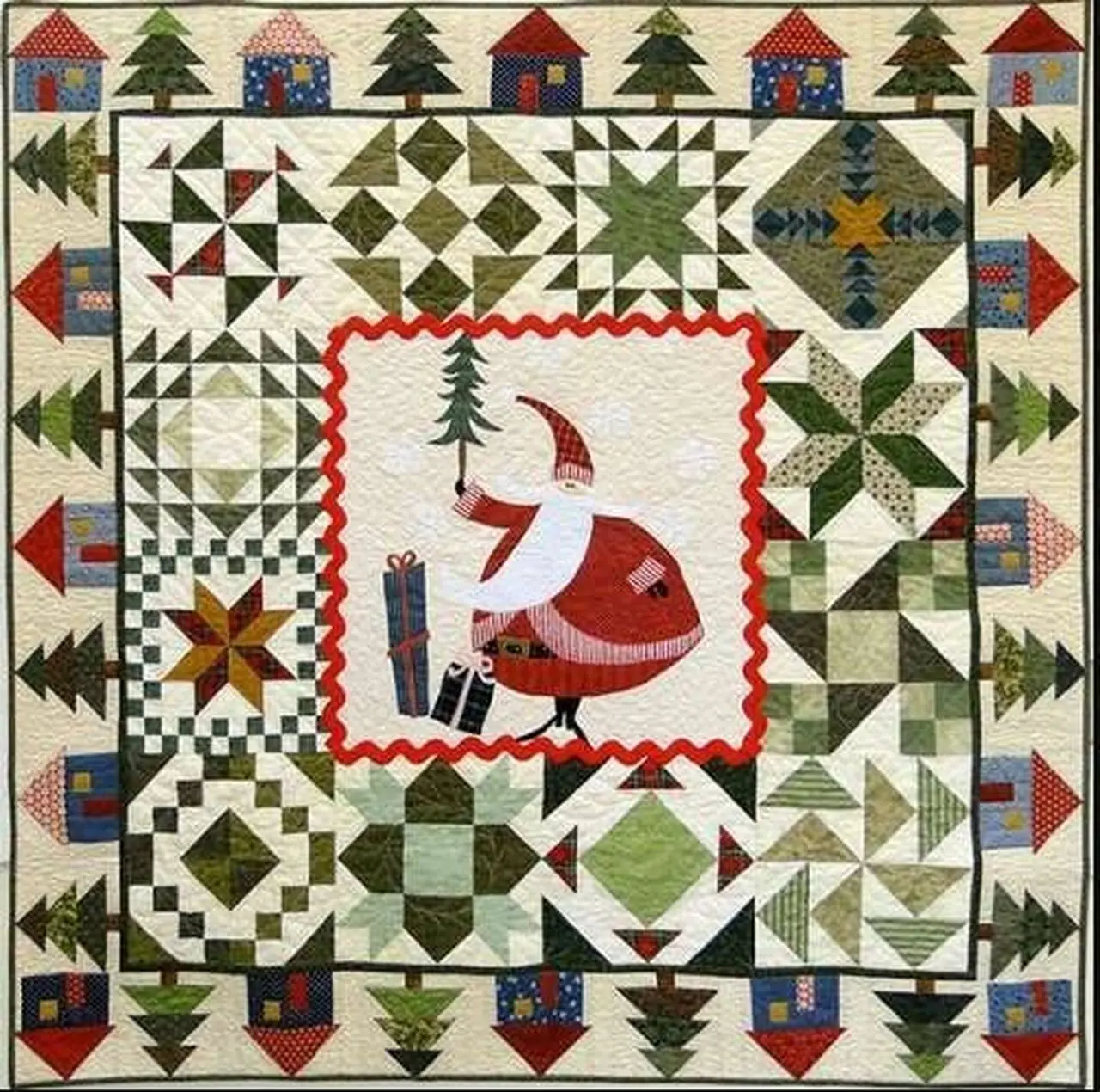 Santa Village Quilt Tdhnv and Home Decor