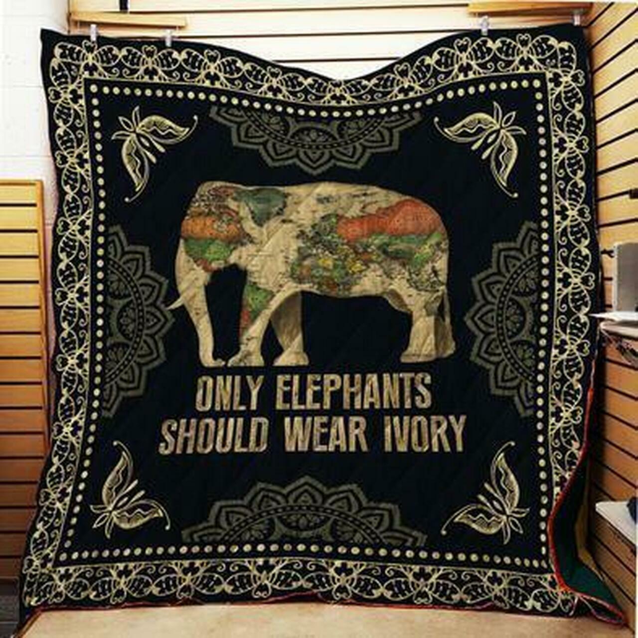 Save Elephants Quilt Design By Exrain and Home Decor