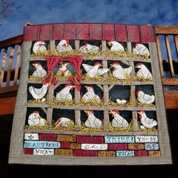 Scandal In Hen House Quilt Blanket Tt99  Quilt and Home Decor