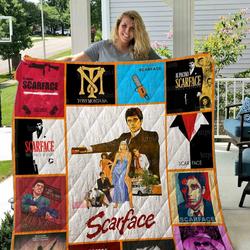 Scarface Poster Quilt Blanket 01 and Home Decor