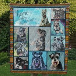 Schnauzer 10 Tlq0044 Quilt  Quilt and Home Decor