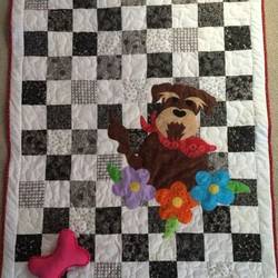 Schnauzer Quilt Tdhft and Home Decor