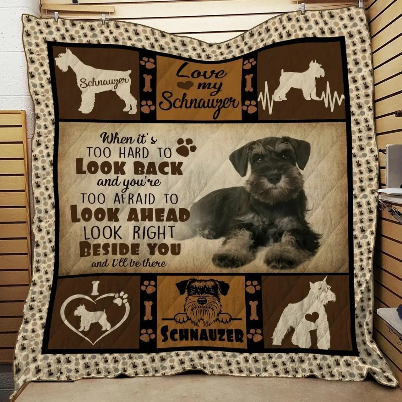 Schnauzer Quilt Tdhjz and Home Decor