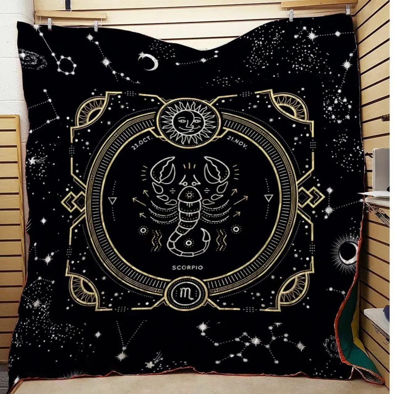 Scorpion Zodiac Sign Label Quilt Tdhqn and Home Decor