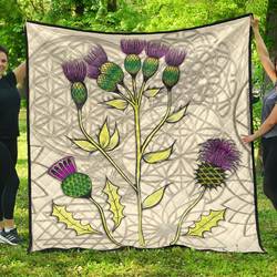 Scotland Thistle Premium Quilt A6  Quilt and Home Decor