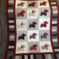 Scottie Dog Cla0810402Q Quilt Blanket and Home Decor