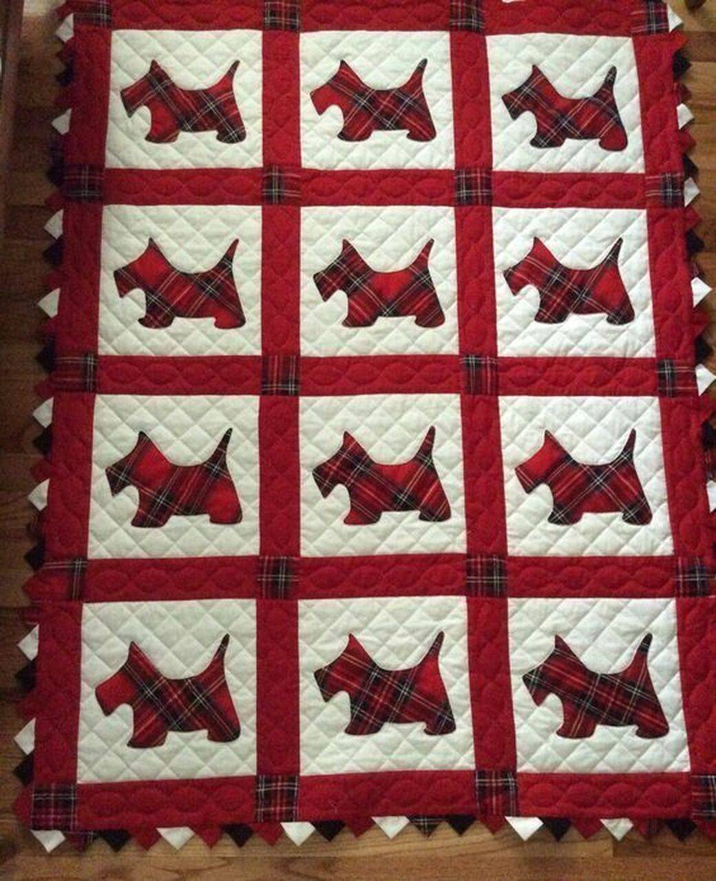 Scottish Terrier Cla1410527Q Quilt Blanket and Home Decor