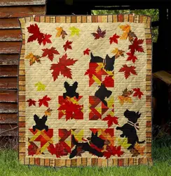 Scottish Terrier Hur Quilt Cysiov and Home Decor