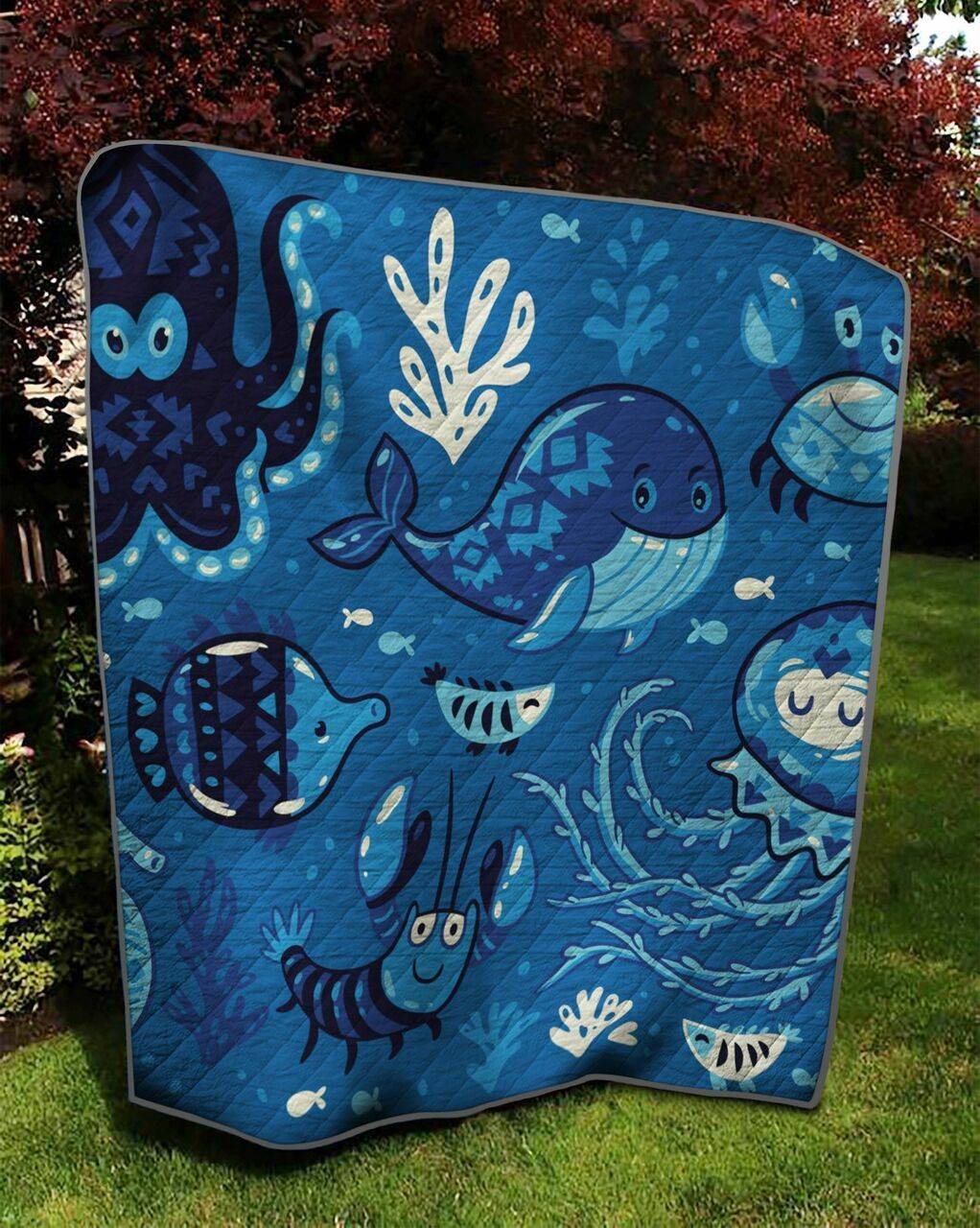 Sea Creature Dd Quilt Tdhfm and Home Decor