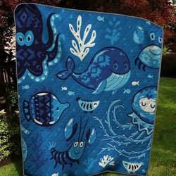 Sea Creature Dd Quilt Tdhfm and Home Decor