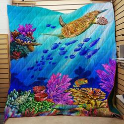 Sea Turtle Quilt Tdhrs and Home Decor