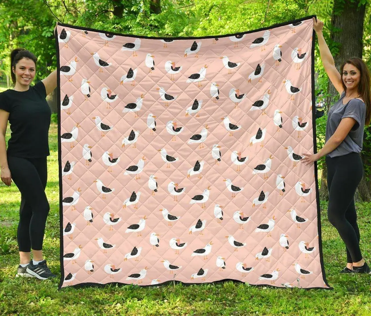 Seagull Pink Cl12100592Mdq Quilt Blanket and Home Decor
