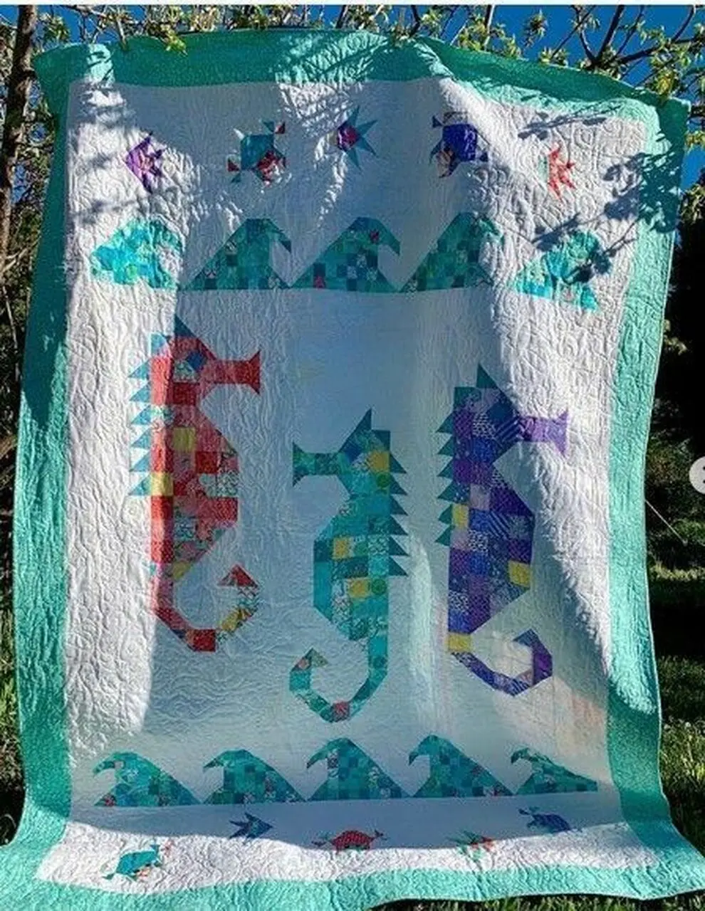 Seahorse Quilt Tdhdc and Home Decor