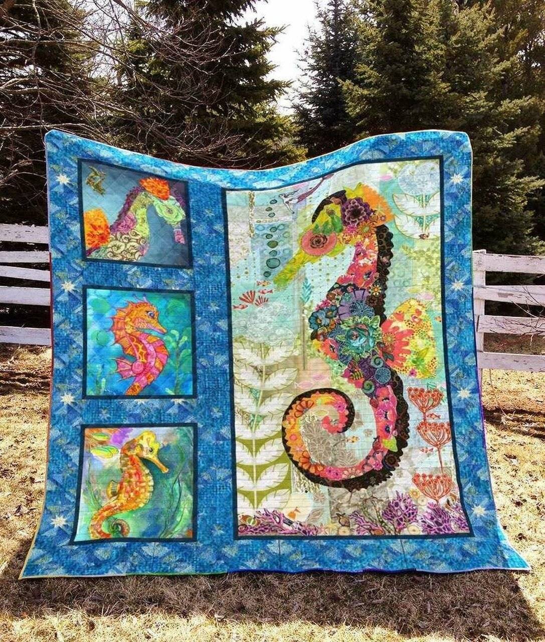 Seahorse Ye170709A Tbg Quilt Blanket and Home Decor