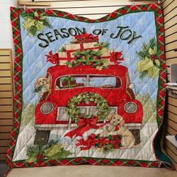Season Of Joy Labrador Christmas Quilt Tdhth and Home Decor