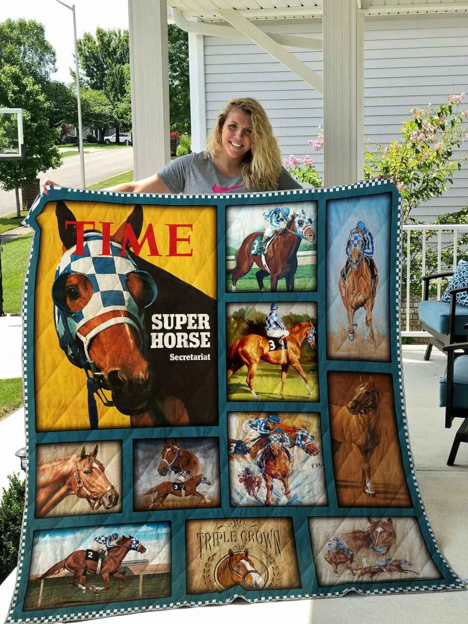 Secretariat Quilt Blanket and Home Decor