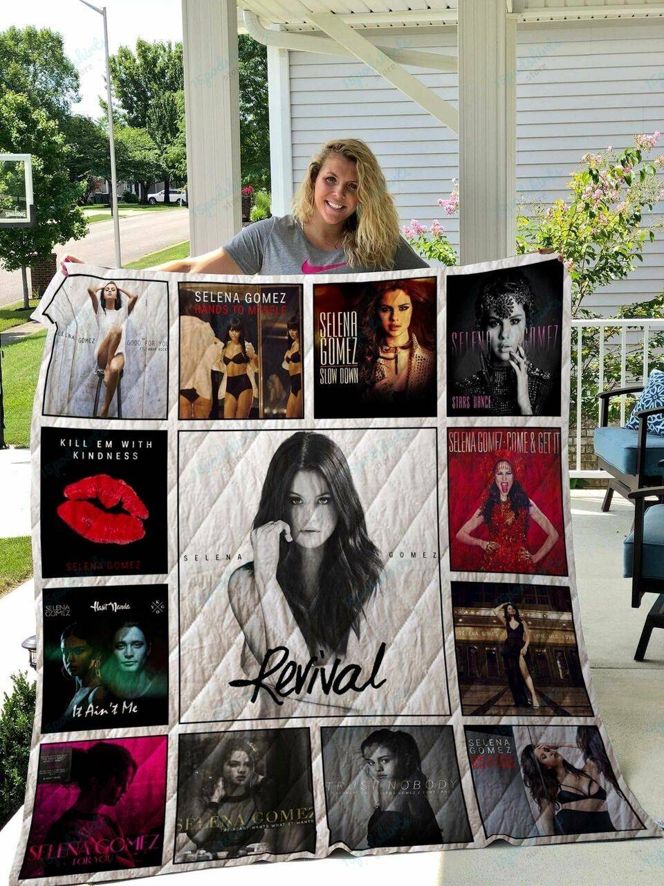 Selena Gomez Quilt Blanket and Home Decor