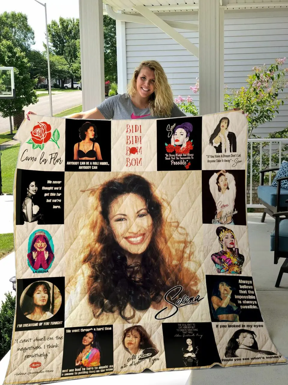 Selena Quilt Blanket For Fans and Home Decor