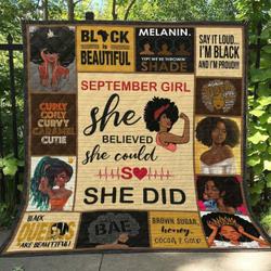 September Black Women Li160706A Tbg Quilt Blanket and Home Decor