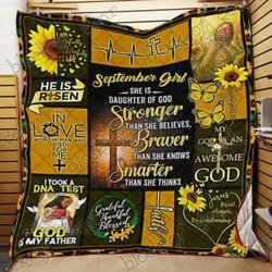 September Girl Daughter Of God Cl18100626Mdq Quilt Blanket and Home Decor