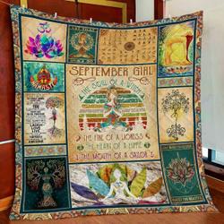 September Girl Yoga Soul Namaste Gs-Cl-Ld2506 Quilt Blanket and Home Decor