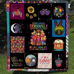 Seriously Hippie Quilt  Quilt and Home Decor
