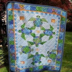 Seven Turtle Quilt Blanket  Quilt and Home Decor