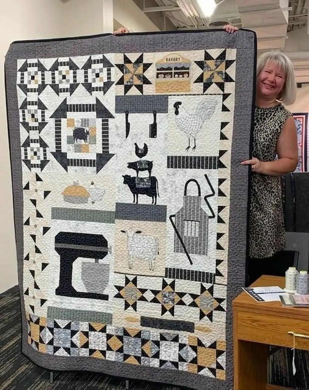 Sewing And Farming Quilt Tdhms and Home Decor