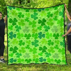 Shamrock St Patricks Day Cl12100595Mdq Quilt Blanket and Home Decor
