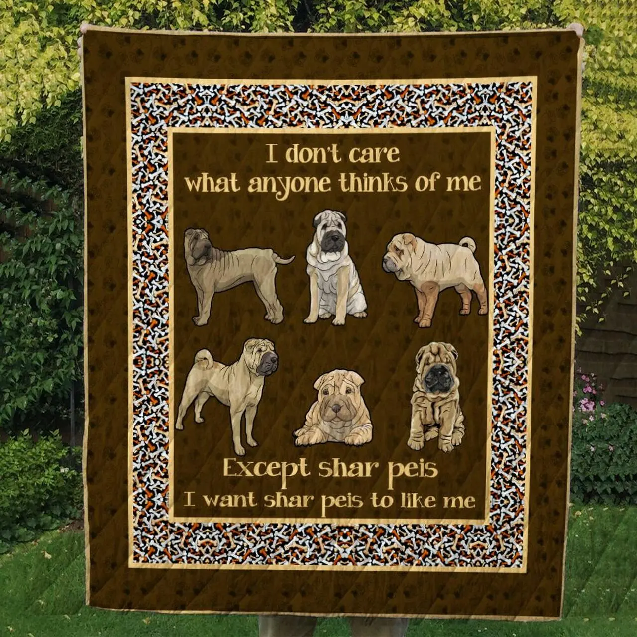 Shar Pei 09 Ndq0457 Quilt Quilt and Home Decor